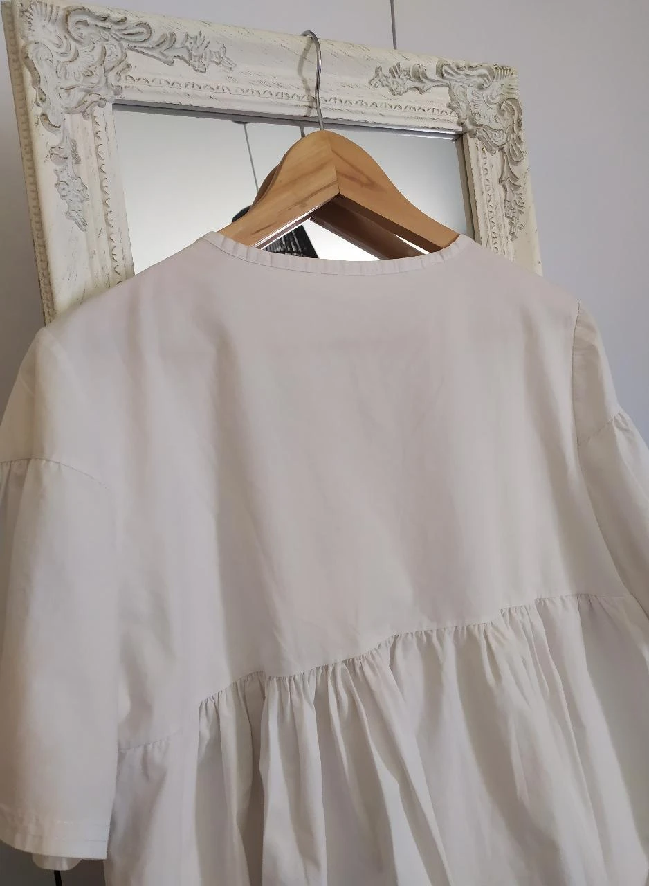 Chemisier en coton brodé bohème fabriqué en Italie M – photo 15